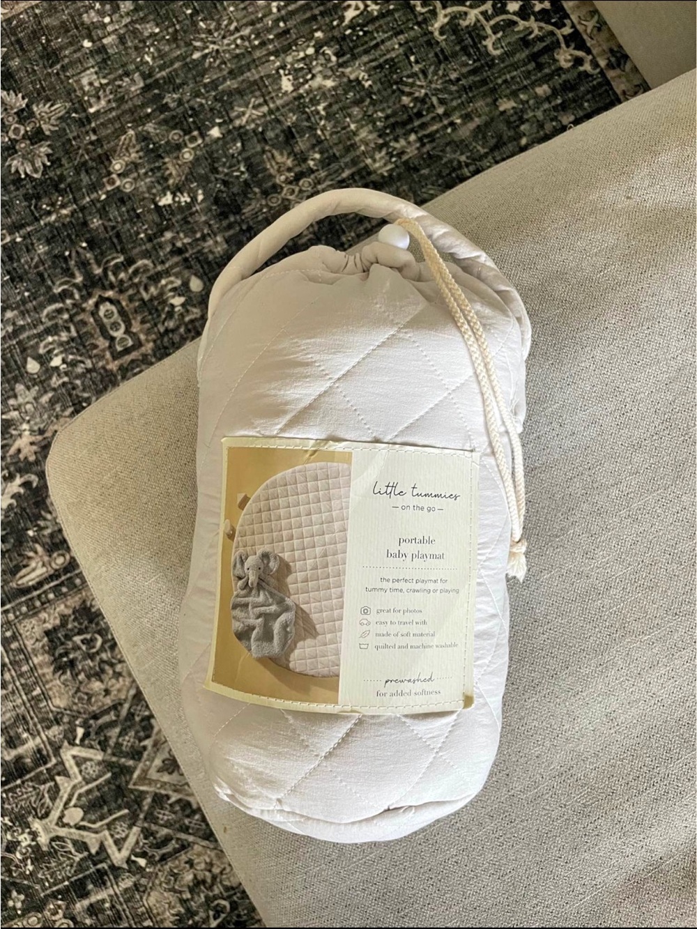 Portable Baby Playmat - Cream